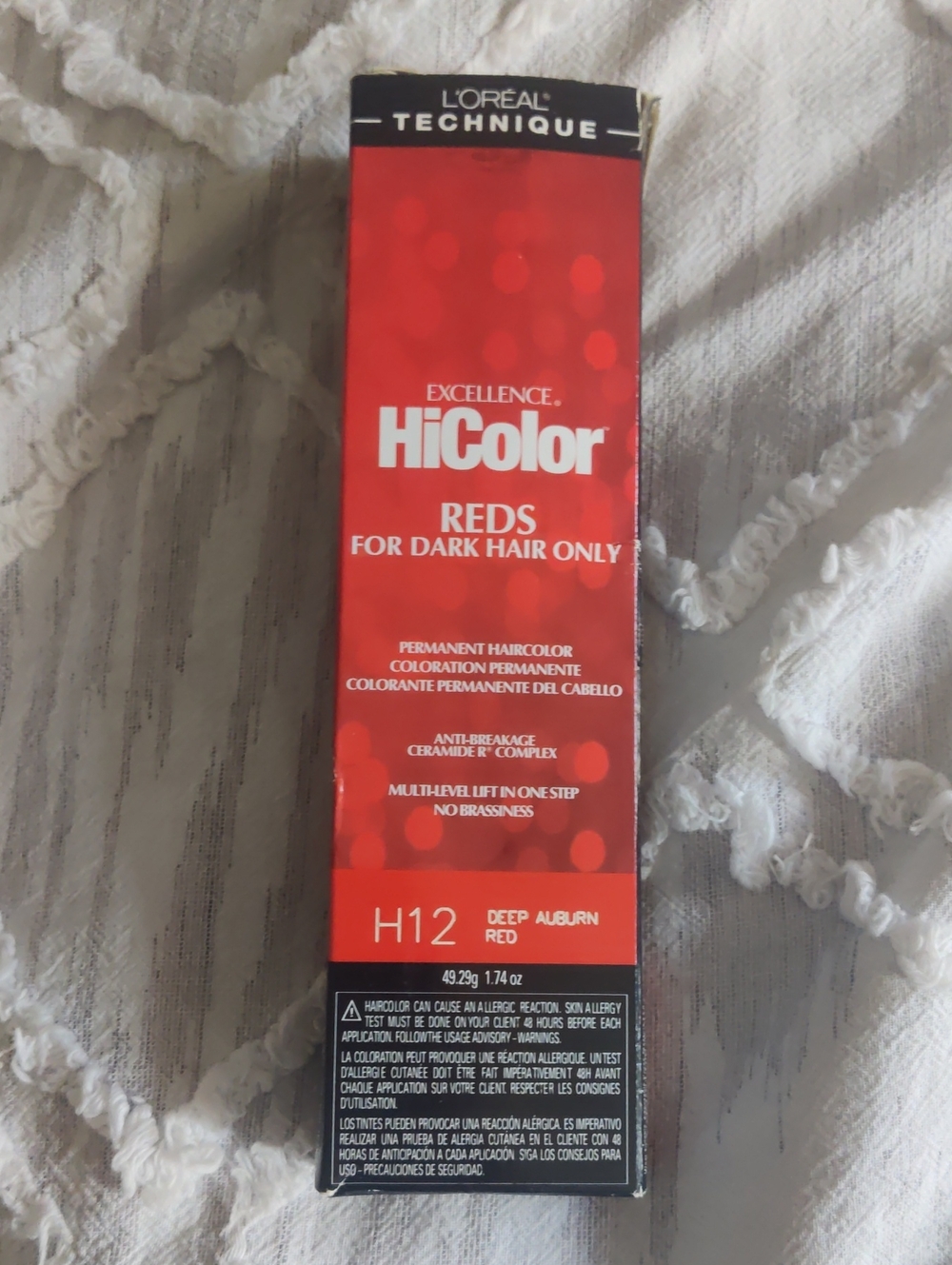 L'Oreal HiColor Excellence Reds H12 Deep Auburn Red Hair Dye